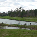 Cyclists on Bayou Trail